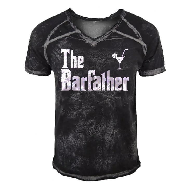 The Barfather Funny Bartender  Men's Short Sleeve V-neck 3D Print Retro Tshirt