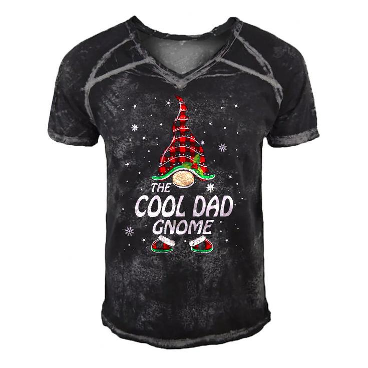The Cool Dad Gnome Matching Family Christmas Pajama Men's Short Sleeve V-neck 3D Print Retro Tshirt
