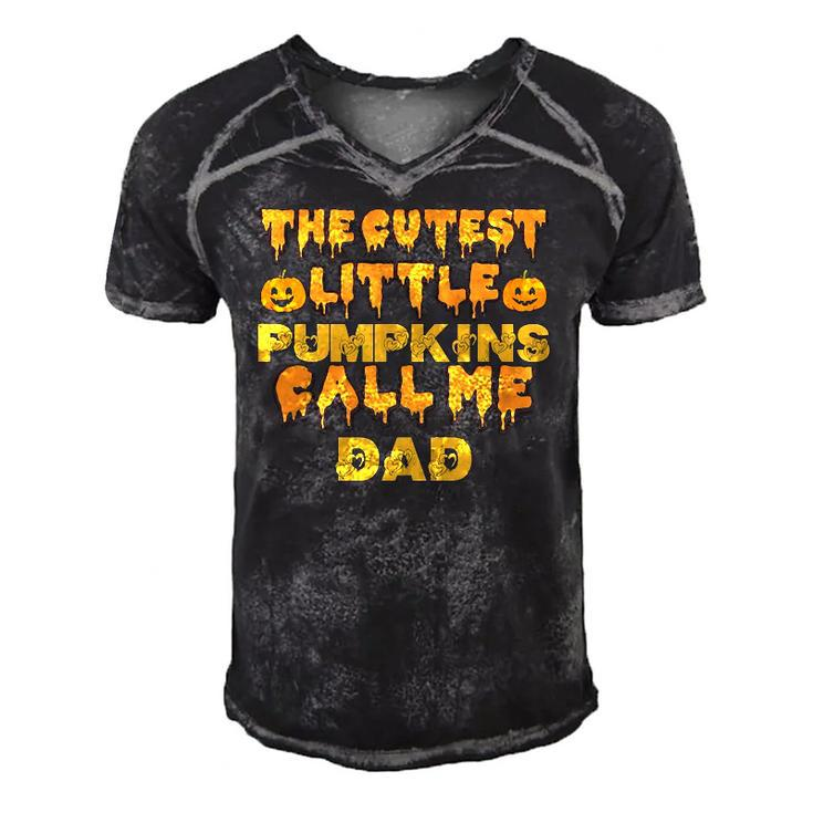 The Cutest Little Pumpkins Call Me Dad  Halloween Gift Men's Short Sleeve V-neck 3D Print Retro Tshirt