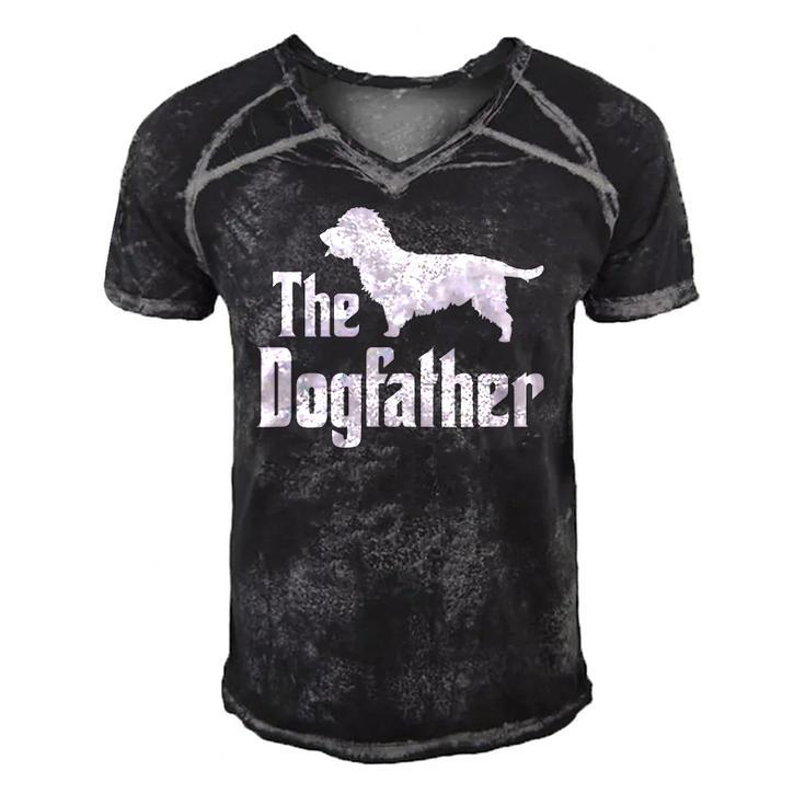 The Dogfather - Funny Dog Gift Funny Glen Of Imaal Terrier Men's Short Sleeve V-neck 3D Print Retro Tshirt