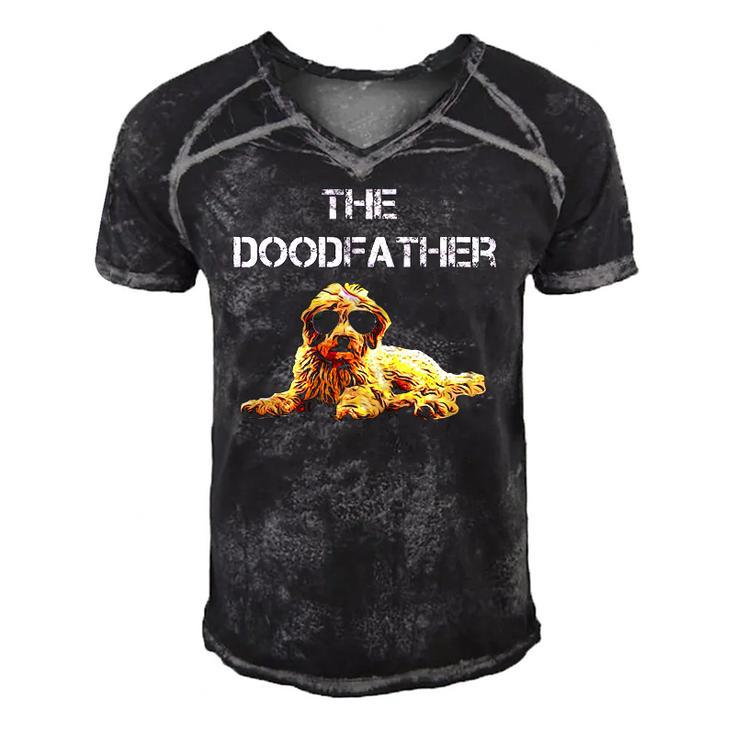 The Dood Father  Men Golden Doodle Dog Lover Gift Idea Men's Short Sleeve V-neck 3D Print Retro Tshirt