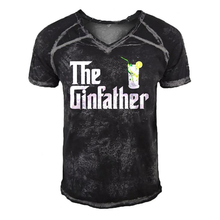 The Gin Father Funny Gin And Tonic Gifts Classic Men's Short Sleeve V-neck 3D Print Retro Tshirt
