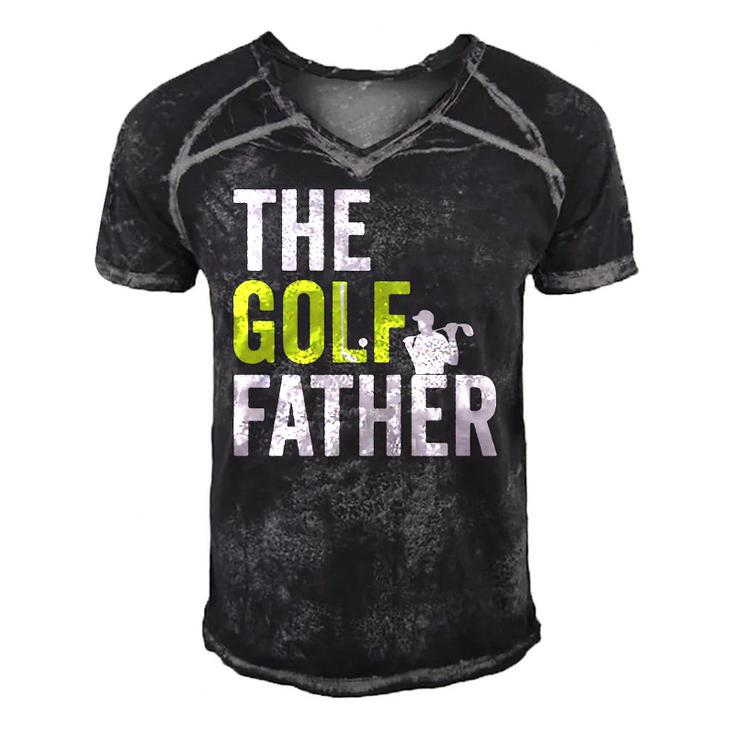 The Golf Father Golffather Funny Golf Lover Gift Golfing Men's Short Sleeve V-neck 3D Print Retro Tshirt