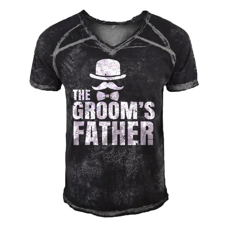 The Grooms Father  Wedding Costume Father Of The Groom Men's Short Sleeve V-neck 3D Print Retro Tshirt