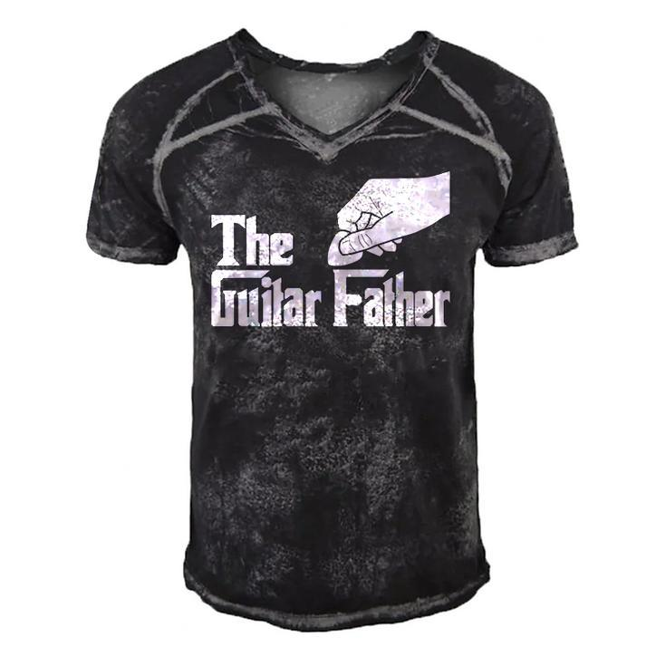 The Guitar Father - Guitar Player Guitarist Musician Men's Short Sleeve V-neck 3D Print Retro Tshirt