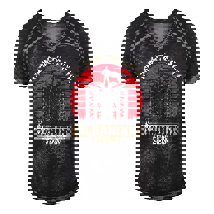 The Man The Myth The Albanian Legend Dad Men's Short Sleeve V-neck 3D Print Retro Tshirt