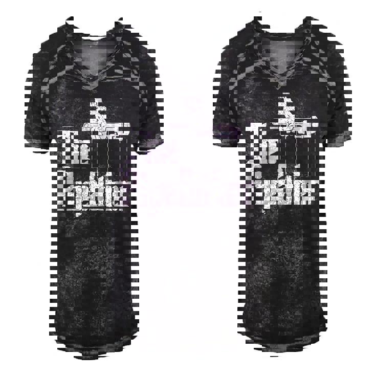 The Pipefather - Funny Plumber Plumbing Handyman Pipe Fitter Raglan Baseball Tee Men's Short Sleeve V-neck 3D Print Retro Tshirt