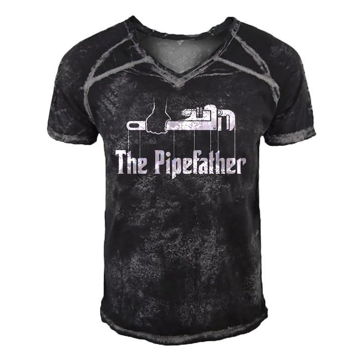 The Pipefather - Funny Plumber Plumbing Men's Short Sleeve V-neck 3D Print Retro Tshirt
