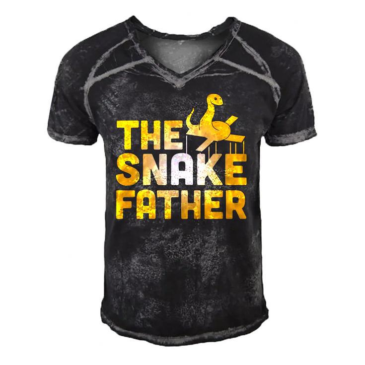 The Snake Father Funny Reptile Owner Men's Short Sleeve V-neck 3D Print Retro Tshirt