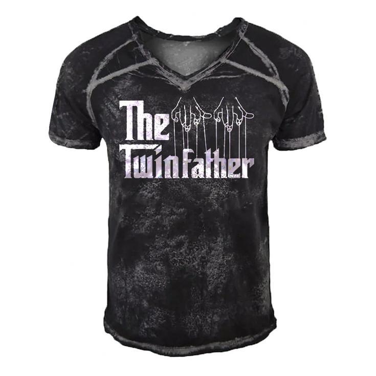 The Twinfather Funny Father Of Twins Twin Daddy Parent Men's Short Sleeve V-neck 3D Print Retro Tshirt