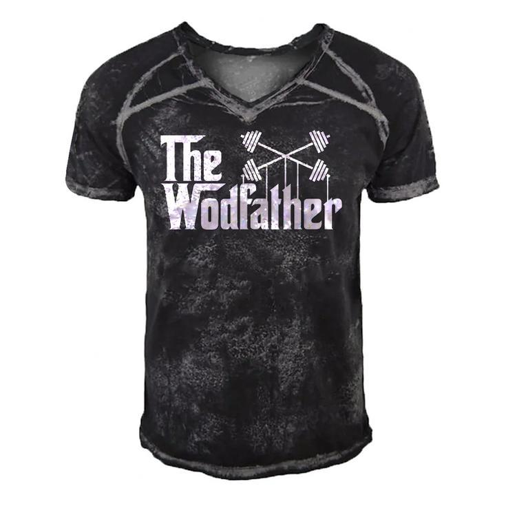 The Wodfather Funny Workout Gym Saying Gift Men's Short Sleeve V-neck 3D Print Retro Tshirt