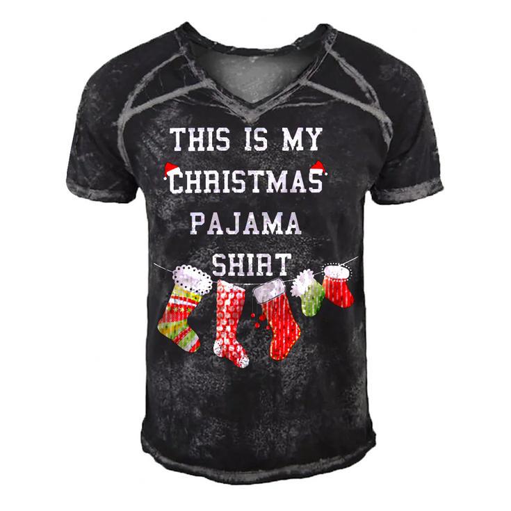 This Is My Christmas Pajama 876 Shirt Men's Short Sleeve V-neck 3D Print Retro Tshirt