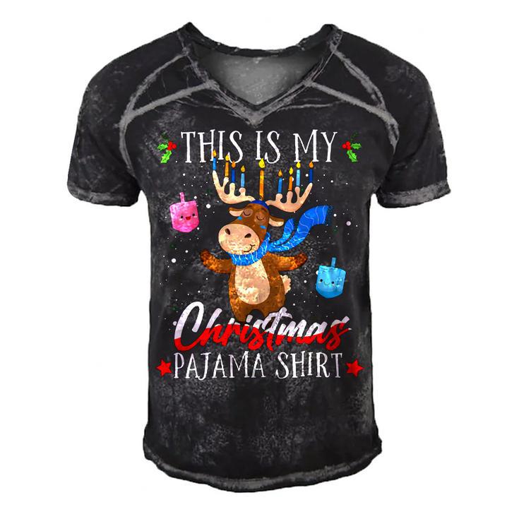 This Is My Christmas Pajama Jewish 545 Shirt Men's Short Sleeve V-neck 3D Print Retro Tshirt