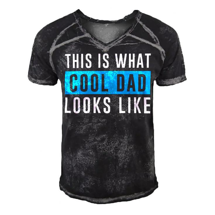 This Is What Cool Dad Looks Like Fathers Day T Shirts Men's Short Sleeve V-neck 3D Print Retro Tshirt
