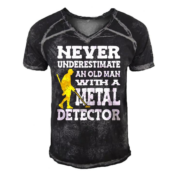 Treasure Hunter Metal Detecting Detectorist Dirt Fishing Men's Short Sleeve V-neck 3D Print Retro Tshirt