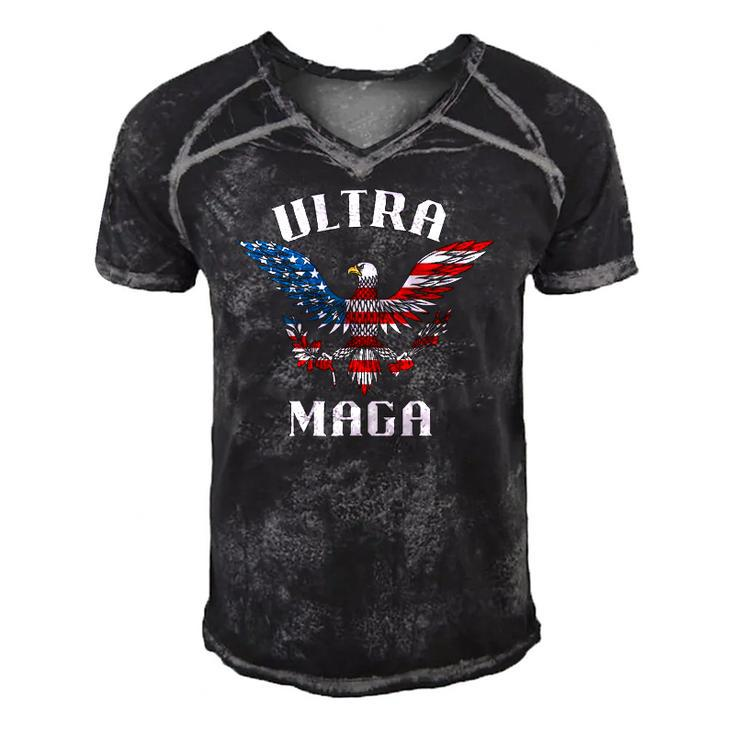 Ultra Mega No Baby Formula Biden Usa Flag Eagle On Back Men's Short Sleeve V-neck 3D Print Retro Tshirt