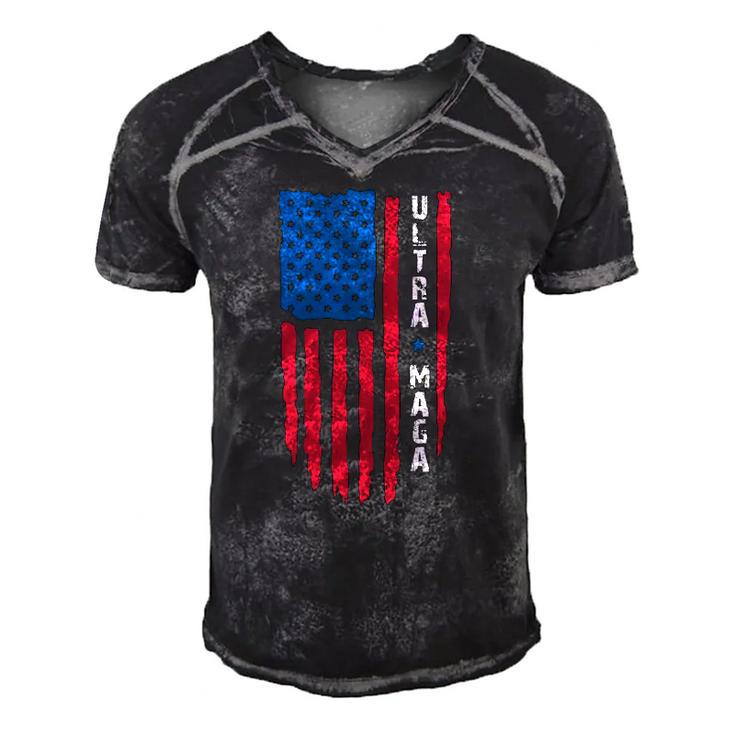 Ultra Mega Patriotic Trump Republicans Usa Flag Apparel Tee Men's Short Sleeve V-neck 3D Print Retro Tshirt