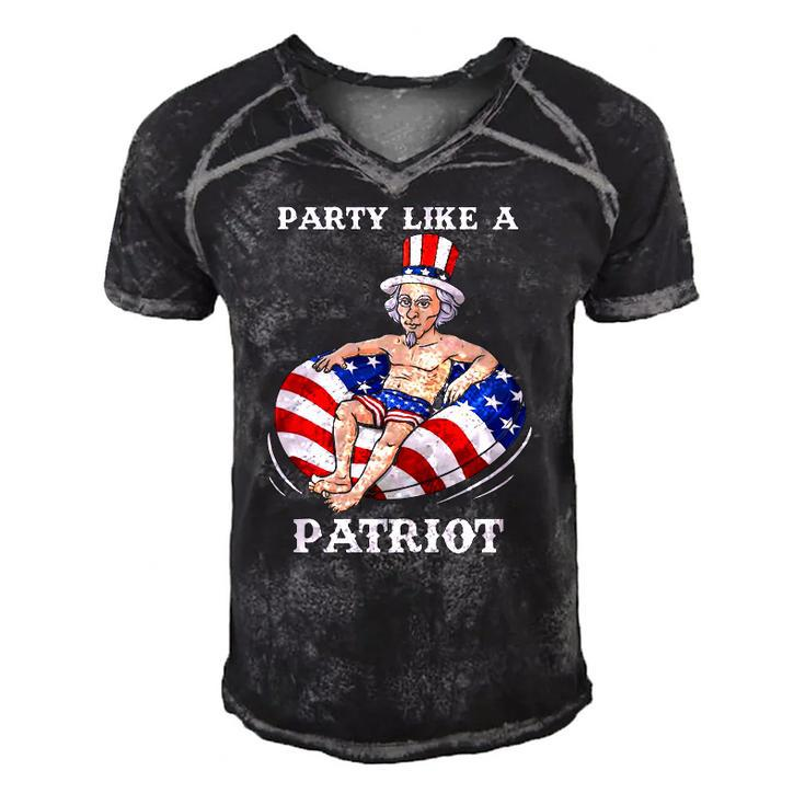 Uncle Sam 4Th Of July Usa Patriot Funny Men's Short Sleeve V-neck 3D Print Retro Tshirt