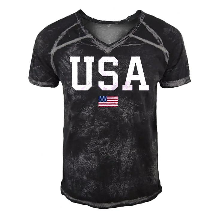 Usa Women Men Kids Patriotic American Flag July 4Th  Men's Short Sleeve V-neck 3D Print Retro Tshirt