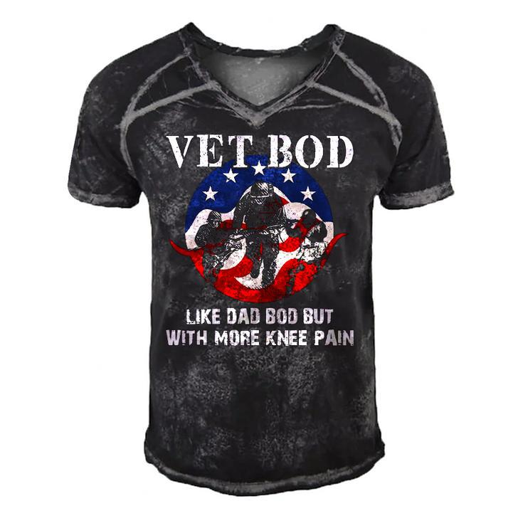 Vet Bod Like A Dad Bod But With More Knee Pain - Veteran Men's Short Sleeve V-neck 3D Print Retro Tshirt