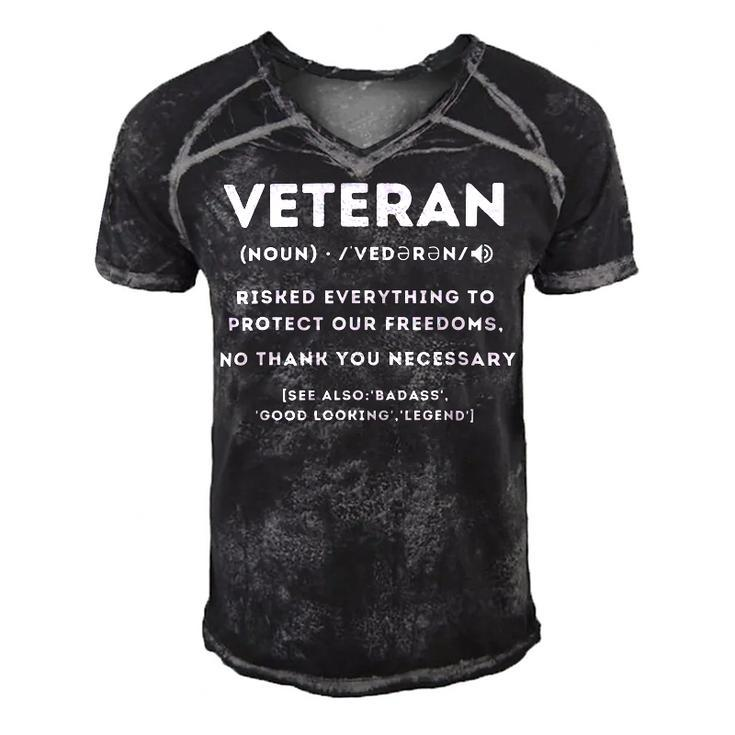 Veteran Definition Funny Proud Veteran Military Meaning T-Shirt Men's Short Sleeve V-neck 3D Print Retro Tshirt