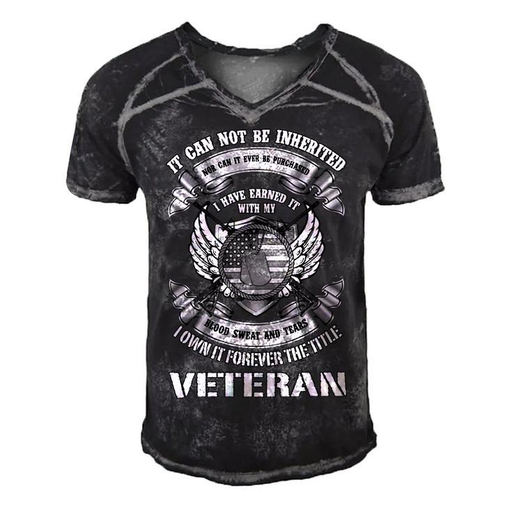 Veteran Patriotic Veteranamerican Army Veteran 121 Navy Soldier Army Military Men's Short Sleeve V-neck 3D Print Retro Tshirt