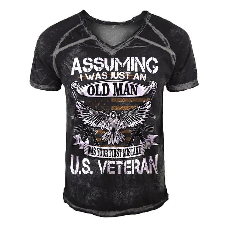 Veteran Us Veteran Respect Solider463 Navy Soldier Army Military Men's Short Sleeve V-neck 3D Print Retro Tshirt