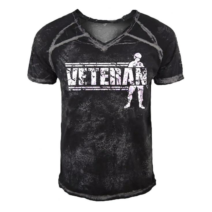 Veteran Veteran Veterans 74 Navy Soldier Army Military Men's Short Sleeve V-neck 3D Print Retro Tshirt