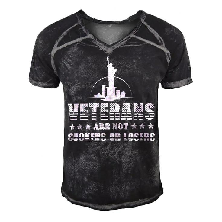 Veteran Veterans Are Not Suckers Or Losers 320 Navy Soldier Army Military Men's Short Sleeve V-neck 3D Print Retro Tshirt