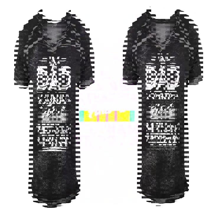 Veterans Day Grandpa Dad Vietnam Veteran Fathers Day Gift Men's Short Sleeve V-neck 3D Print Retro Tshirt