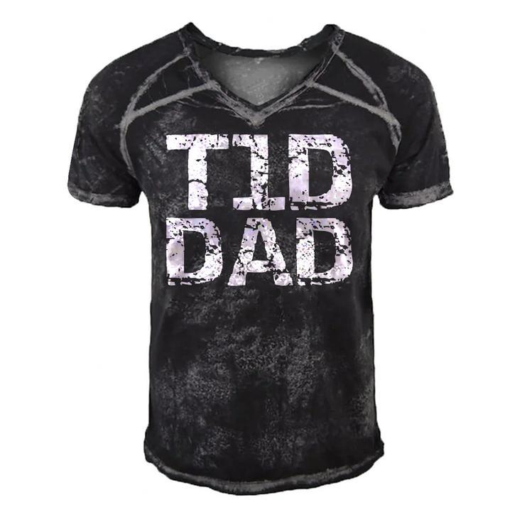 Vintage Type 1 Diabetes Dad Gift For Fathers Cool T1d Dad  Men's Short Sleeve V-neck 3D Print Retro Tshirt