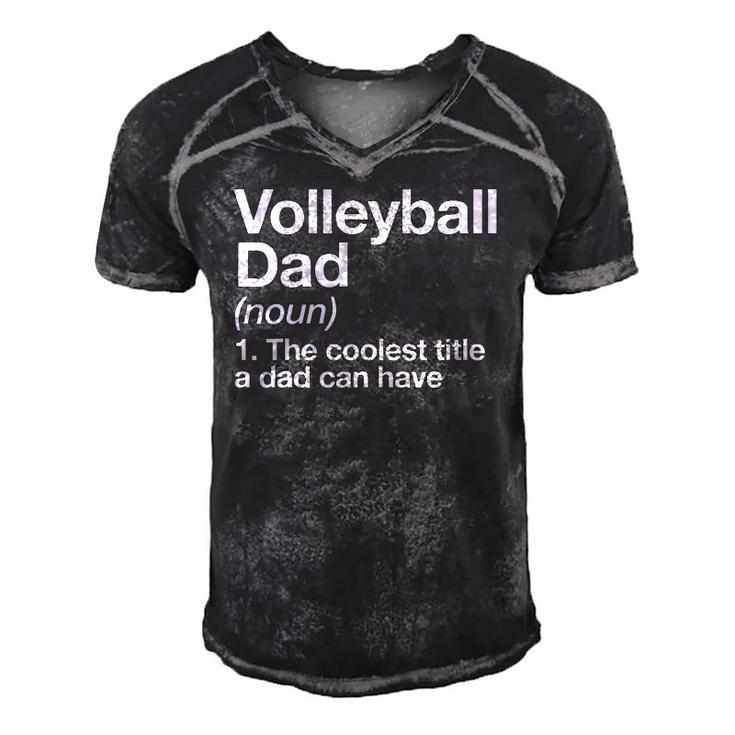 Volleyball Dad Definition Funny Sports Men's Short Sleeve V-neck 3D Print Retro Tshirt