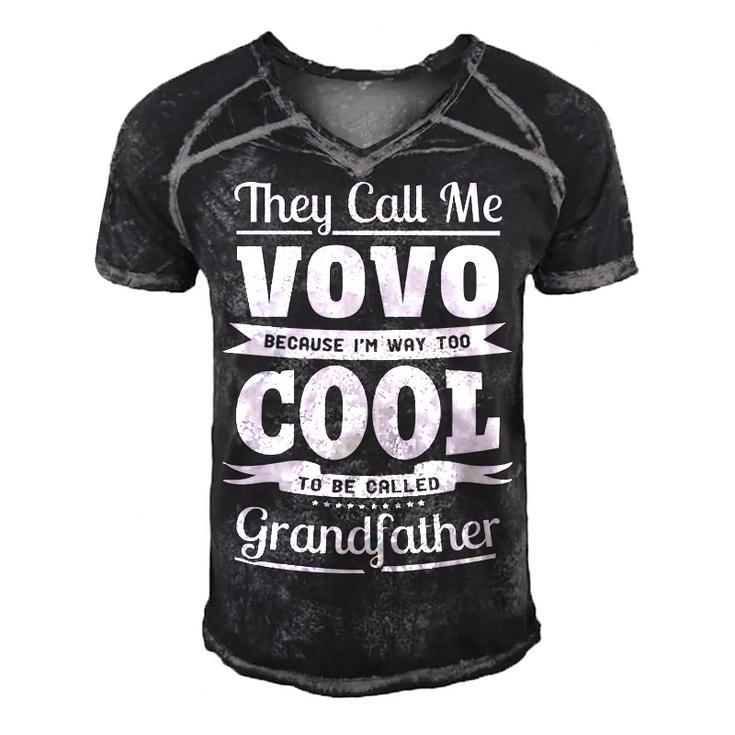 Vovo Grandpa Gift   Im Called Vovo Because Im Too Cool To Be Called Grandfather Men's Short Sleeve V-neck 3D Print Retro Tshirt