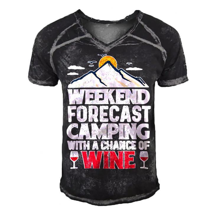 Weekend Forcast Camping Retro Vintage 27 Shirt Men's Short Sleeve V-neck 3D Print Retro Tshirt