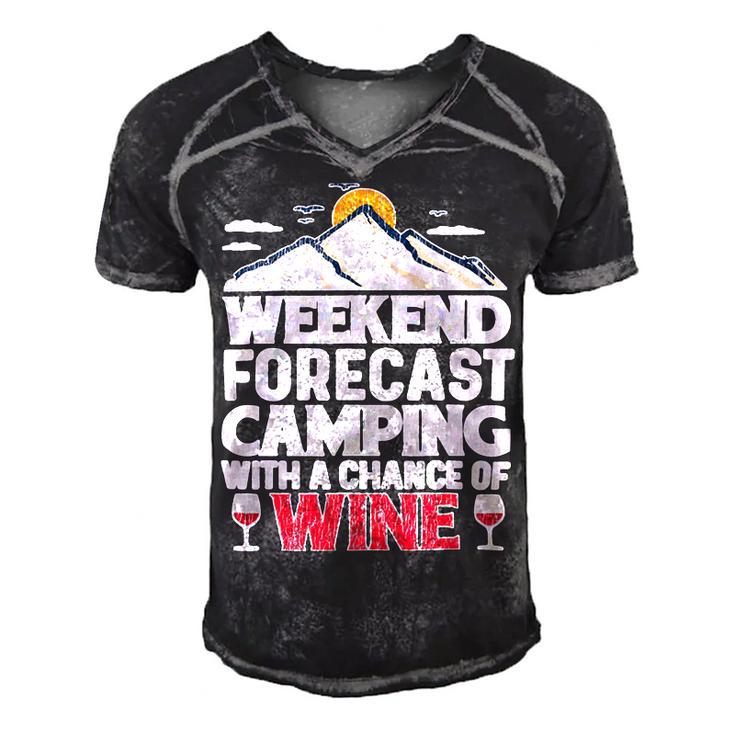 Weekend Forcast Wine Lover Outdoor 26 Shirt Men's Short Sleeve V-neck 3D Print Retro Tshirt