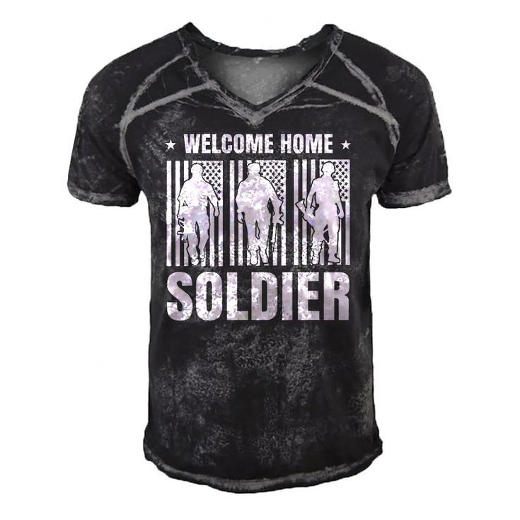 Welcome Home Soldier - Usa Warrior Hero Military Men's Short Sleeve V-neck 3D Print Retro Tshirt