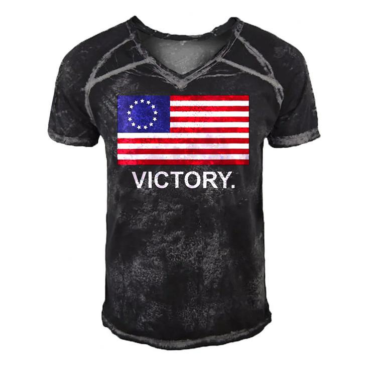Womens Betsy Ross American Flag  Victory Revolutionary War V-Neck Men's Short Sleeve V-neck 3D Print Retro Tshirt