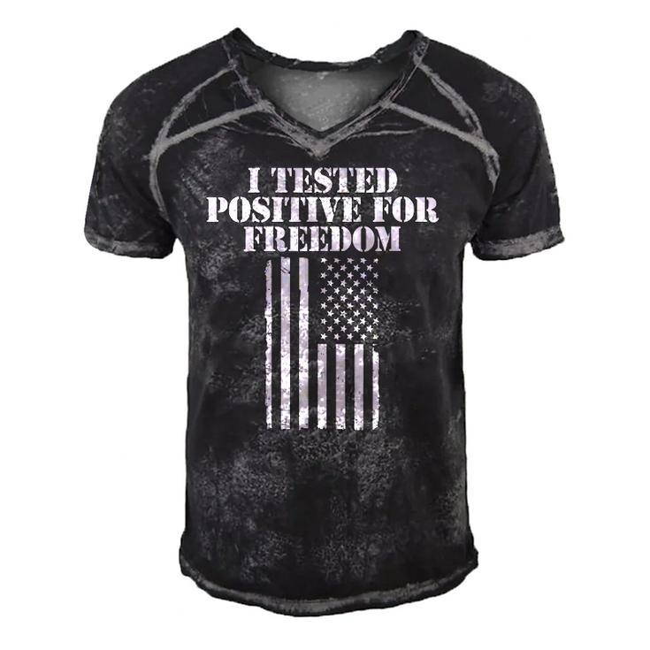 Womens I Tested Positive For Freedom Men's Short Sleeve V-neck 3D Print Retro Tshirt