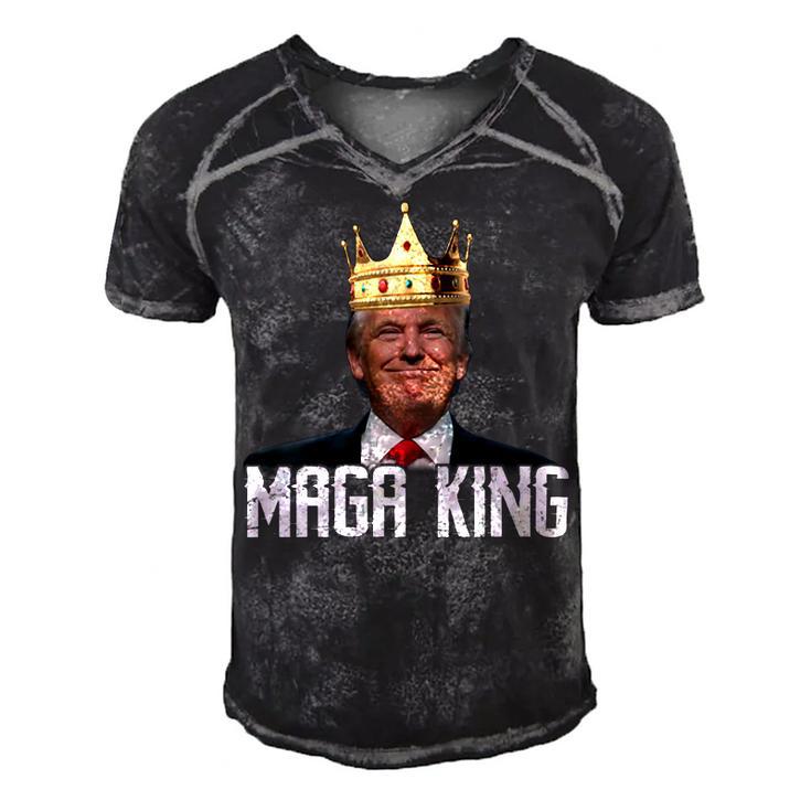 Womens Maga King Shirt The Great Maga King Trump Ultra Maga   Men's Short Sleeve V-neck 3D Print Retro Tshirt