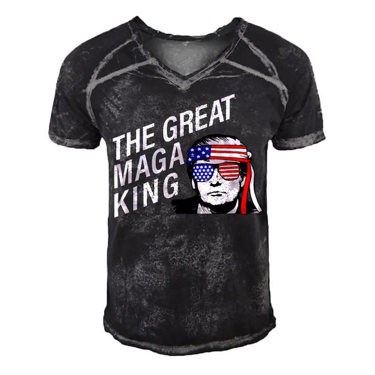 Womens The Great Maga King Trump Ultra Maga   Men's Short Sleeve V-neck 3D Print Retro Tshirt