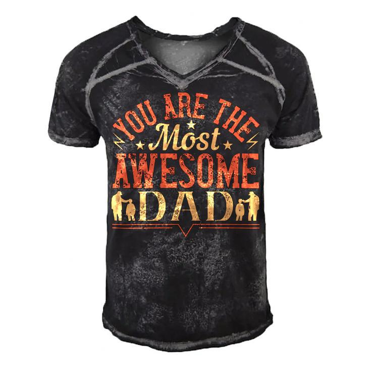 You Are The Most Awesome Dad Men's Short Sleeve V-neck 3D Print Retro Tshirt