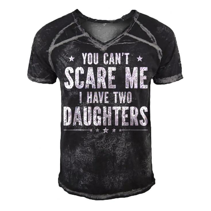 You Cant Scare Me I Have Two Daughters  V2 Men's Short Sleeve V-neck 3D Print Retro Tshirt