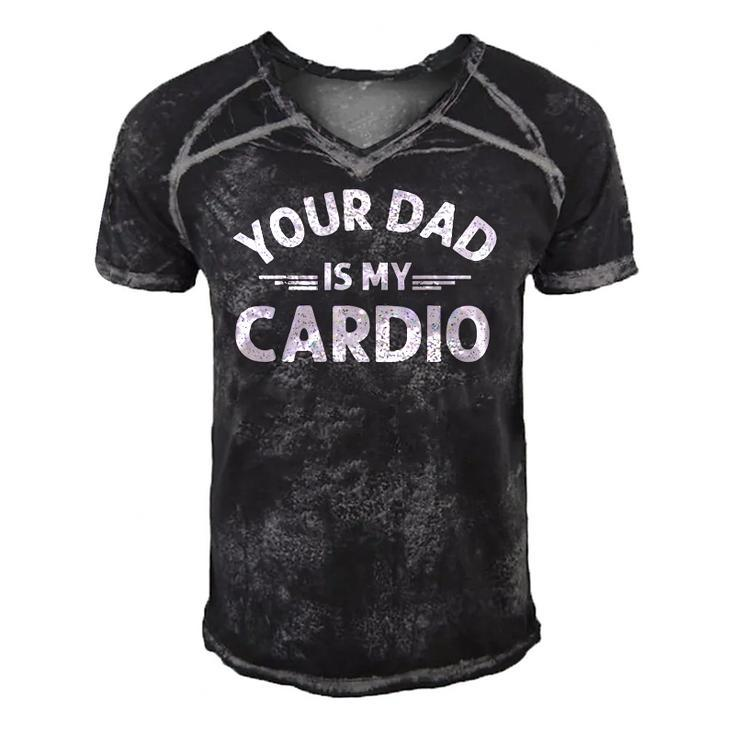 Your Dad Is My Cardio S Fathers Day Womens Mens Kids Men's Short Sleeve V-neck 3D Print Retro Tshirt