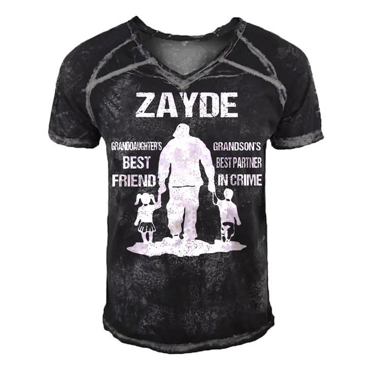Zayde Grandpa Gift   Zayde Best Friend Best Partner In Crime Men's Short Sleeve V-neck 3D Print Retro Tshirt