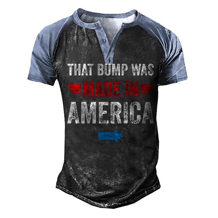 4Th Of July Pregnancy Announcement For Dad To Be  Men's Henley Shirt Raglan Sleeve 3D Print T-shirt