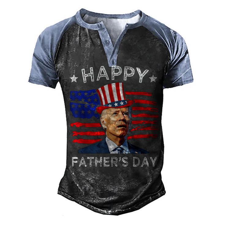 Biden 4Th Of July Joe Biden Happy Fathers Day Men's Henley Raglan T-Shirt