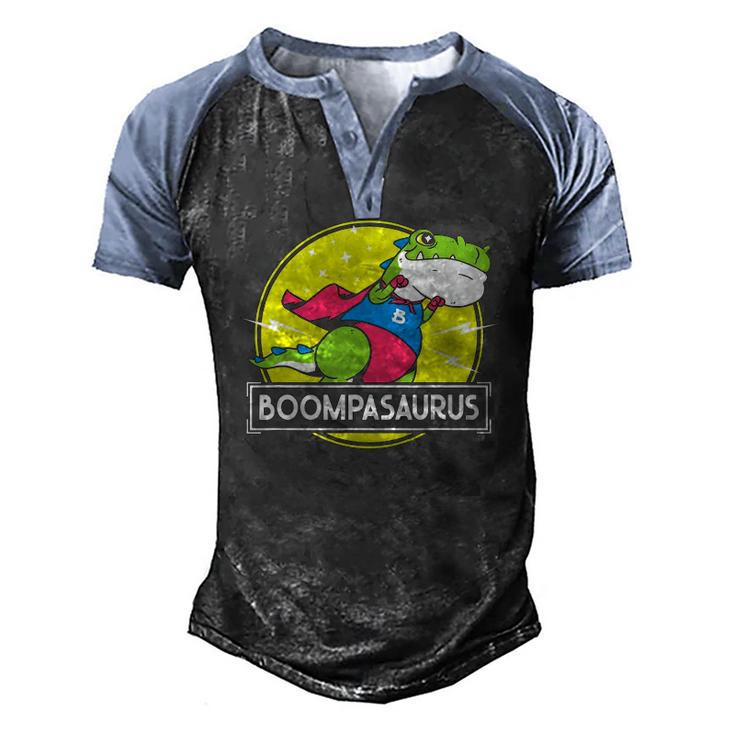 Mens Boompasaurus Boompa s From Grandchildren Fathers Day Men's Henley Raglan T-Shirt