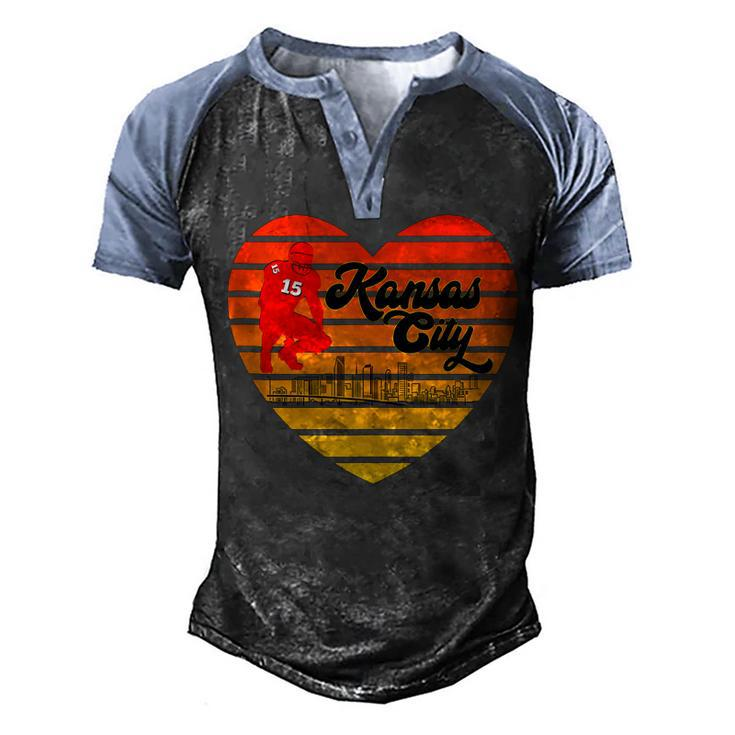 Chief Kansas City Football Bbq Dad Independence 4Th Of July V2V3V4 Men's Henley Shirt Raglan Sleeve 3D Print T-shirt