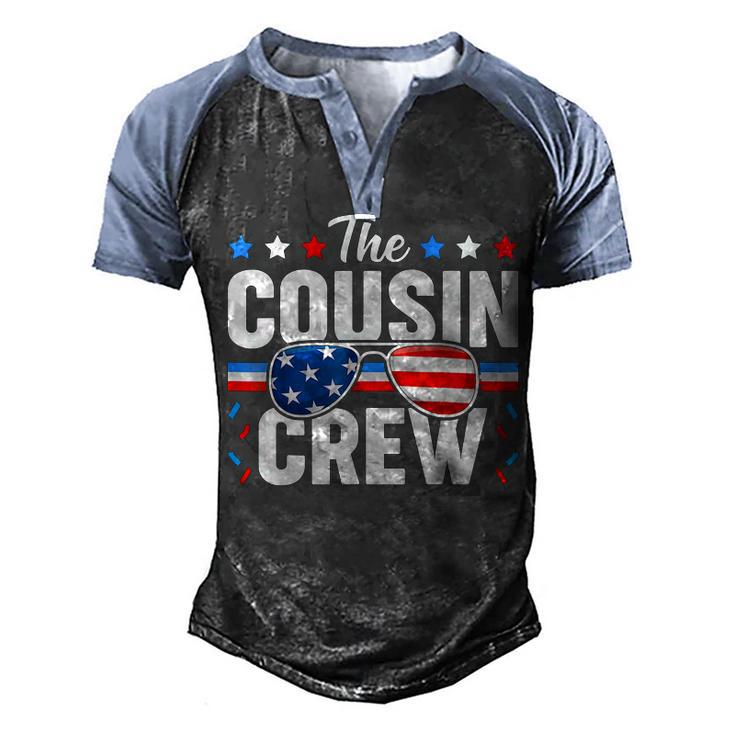 Cousin Crew 4Th Of July Patriotic American Family Matching Men's Henley Raglan T-Shirt