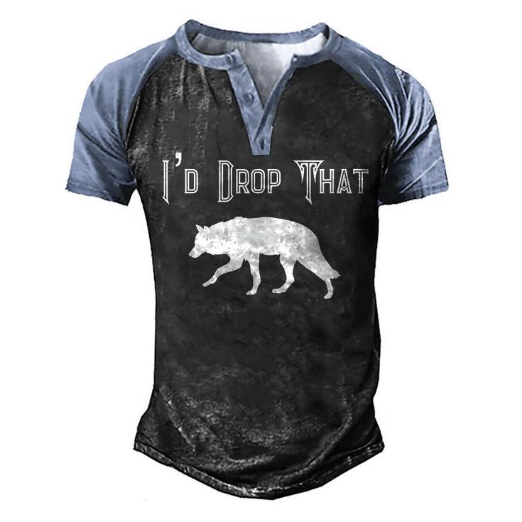 Coyote Hunting Hunt Dog  Funny T  - Hunter Gift Men's Henley Shirt Raglan Sleeve 3D Print T-shirt